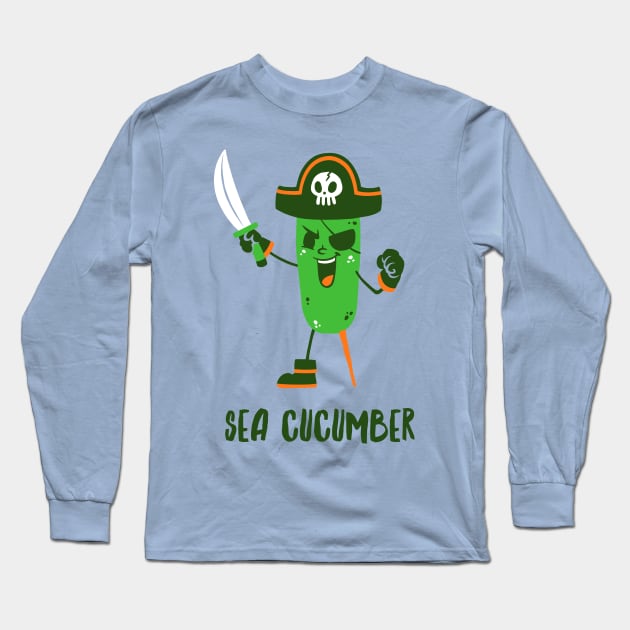 Sea Cucumber Long Sleeve T-Shirt by dumbshirts